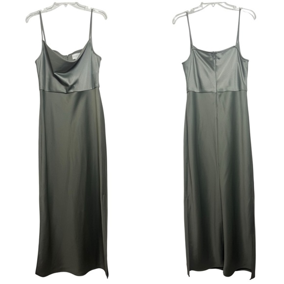 Sachin + Babi Sage Green Satin Midi Dress - Picture 8 of 12